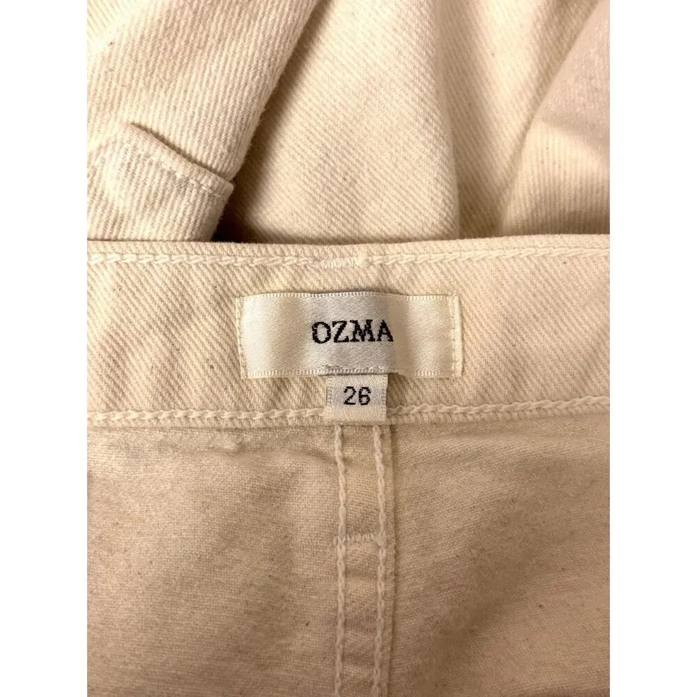 OZMA of California Jeans 26 Womens High Rise Straight Natural Undyed Denim